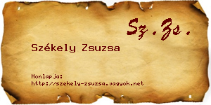 Székely Zsuzsa névjegykártya