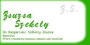 zsuzsa szekely business card