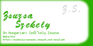 zsuzsa szekely business card